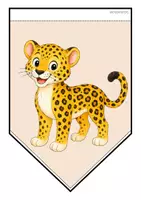 Vorschau - Mal- und Bastelvorlagen - Leopardenklasse - Girlande (Klassentier) - Seite 2