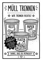 Vorschau - Mal- und Bastelvorlagen - Mülleimerbeschriftung / Classroommanagement - Deckblatt