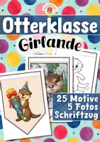 Vorschau - Mal- und Bastelvorlagen - Otterklasse - Girlande (Klassentier) - Deckblatt