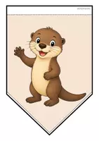 Vorschau - Mal- und Bastelvorlagen - Otterklasse - Girlande (Klassentier) - Seite 2