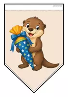 Vorschau - Mal- und Bastelvorlagen - Otterklasse - Girlande (Klassentier) - Seite 3