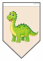 Vorschau - Mal- und Bastelvorlagen - Dinoklasse - Girlande (Klassentier) - Seite 2