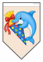 Vorschau - Mal- und Bastelvorlagen - Delfinklasse - Girlande (Klassentier) - Seite 2