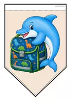 Vorschau - Mal- und Bastelvorlagen - Delfinklasse - Girlande (Klassentier) - Seite 3