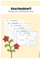 Vorschau - Mal- und Bastelvorlagen - Abschiedsheft Kolleg:innen & Mitschüler:innen - Deckblatt