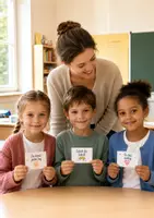Vorschau - Mal- und Bastelvorlagen - Mutmachkarten Klasse 1 | Willkommensgeschenk Einschulung Mutmachkärtchen | Schulanfang Geschenk Grundschule - Seite 1