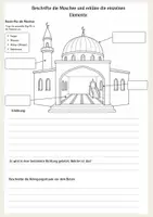 Vorschau - Arbeitsblätter - Die Moschee, Gebet, Waschung im Islam, fünf Säulen - Seite 2