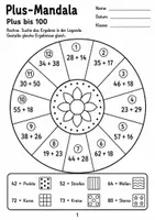 Vorschau - Mal- und Bastelvorlagen - Rechenmandalas Klasse 3 - Seite 1