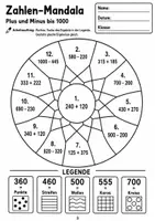 Vorschau - Mal- und Bastelvorlagen - Rechenmandalas Klasse 3 - Seite 3