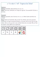 Vorschau - Spiele - Doppelkonsonanten - ck tz - Klasse 3-5 - Spiel - Sätze ergänzen - Seite 2