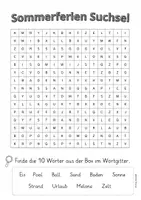 Vorschau - Arbeitsblätter - Sommerferien Suchsel Freebie - Seite 3