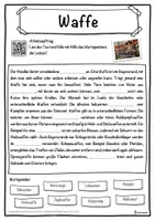 Vorschau - Unterrichtsreihen - Waffe Lückentext mit Wortspeicher Hörverstehen und Suchsel - Seite 1