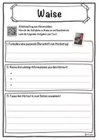 Vorschau - Unterrichtsreihen - Waise Lückentext mit Wortspeicher Hörverstehen und Suchsel - Seite 3