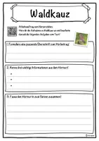 Vorschau - Unterrichtsreihen - Waldkauz Lückentext mit Wortspeicher Hörverstehen und Suchsel - Seite 3