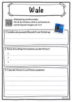Vorschau - Unterrichtsreihen - Wale Lückentext mit Wortspeicher Hörverstehen und Suchsel - Seite 3