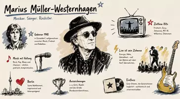 Vorschau - Arbeitsblätter - Arbeitsblätter "Marius Müller-Westernhagen" + Lösung & MP3 + Mindmap + Infografiken - Seite 1