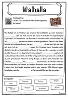 Vorschau - Unterrichtsreihen - Walhalla Lückentext mit Wortspeicher Hörverstehen und Suchsel - Seite 1