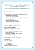 Vorschau - Stundenentwürfe - Materialpaket Ethik: Freundschaft - verstehen, reflektieren, handeln - Seite 1