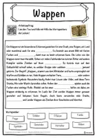 Vorschau - Unterrichtsreihen - Wappen Lückentext mit Wortspeicher Hörverstehen und Suchsel - Seite 1