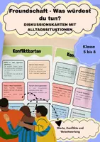 Vorschau - Aufgabenkarten - Freundschaft: Diskussionskarten für soziales Lernen / Kl. 5-8 - Deckblatt