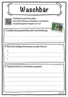 Vorschau - Unterrichtsreihen - Waschbär Lückentext mit Wortspeicher Hörverstehen und Suchsel - Seite 3
