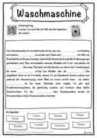 Vorschau - Unterrichtsreihen - Waschmaschine Lückentext mit Wortspeicher Hörverstehen und Suchsel - Seite 1