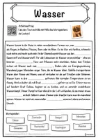 Vorschau - Unterrichtsreihen - Wasser Lückentext mit Wortspeicher Hörverstehen und Suchsel - Seite 1