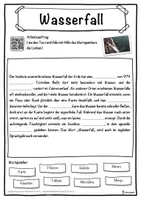 Vorschau - Unterrichtsreihen - Wasserfall Lückentext mit Wortspeicher Hörverstehen und Suchsel - Seite 1