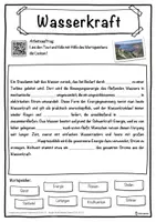 Vorschau - Unterrichtsreihen - Wasserkraft Lückentext mit Wortspeicher Hörverstehen und Suchsel - Seite 1