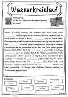 Vorschau - Unterrichtsreihen - Wasserkreislauf Lückentext mit Wortspeicher Hörverstehen und Suchsel - Seite 1