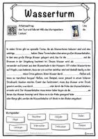 Vorschau - Unterrichtsreihen - Wasserturm Lückentext mit Wortspeicher Hörverstehen und Suchsel - Seite 1