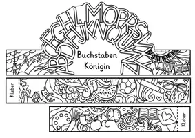 Vorschau - Mal- und Bastelvorlagen - Buchstabenfest Krone zum Bemalen und Basteln - Seite 2