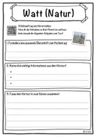 Vorschau - Unterrichtsreihen - Watt (Natur) Lückentext mit Wortspeicher Hörverstehen und Suchsel - Seite 3