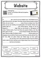 Vorschau - Unterrichtsreihen - Website Lückentext mit Wortspeicher Hörverstehen und Suchsel - Seite 1