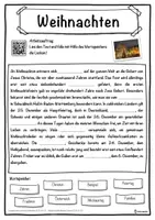 Vorschau - Unterrichtsreihen - Weihnachten Lückentext mit Wortspeicher Hörverstehen und Suchsel - Seite 1