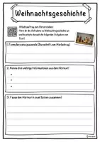 Vorschau - Unterrichtsreihen - Weihnachtsgeschichte Lückentext mit Wortspeicher Hörverstehen und Suchsel - Seite 3
