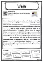Vorschau - Unterrichtsreihen - Wein Lückentext mit Wortspeicher Hörverstehen und Suchsel - Seite 1