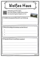 Vorschau - Unterrichtsreihen - Weißes Haus Lückentext mit Wortspeicher Hörverstehen und Suchsel - Seite 3