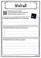 Vorschau - Unterrichtsreihen - Weltall Lückentext mit Wortspeicher Hörverstehen und Suchsel - Seite 3