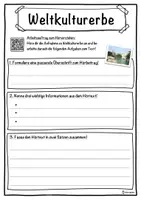 Vorschau - Unterrichtsreihen - Weltkulturerbe Lückentext mit Wortspeicher Hörverstehen und Suchsel - Seite 3