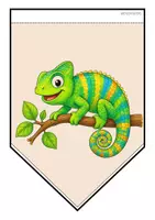 Vorschau - Mal- und Bastelvorlagen - Chamäleonklasse - Girlande (Klassentier) - Seite 2