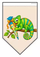 Vorschau - Mal- und Bastelvorlagen - Chamäleonklasse - Girlande (Klassentier) - Seite 3