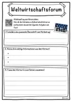 Vorschau - Unterrichtsreihen - Weltwirtschaftsforum Lückentext mit Wortspeicher Hörverstehen und Suchsel - Seite 3