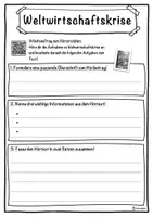 Vorschau - Unterrichtsreihen - Weltwirtschaftskrise Lückentext mit Wortspeicher Hörverstehen und Suchsel - Seite 3