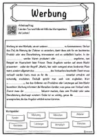 Vorschau - Unterrichtsreihen - Werbung Lückentext mit Wortspeicher Hörverstehen und Suchsel - Seite 1