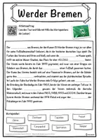 Vorschau - Unterrichtsreihen - Werder Bremen Lückentext mit Wortspeicher Hörverstehen und Suchsel - Seite 1