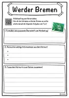 Vorschau - Unterrichtsreihen - Werder Bremen Lückentext mit Wortspeicher Hörverstehen und Suchsel - Seite 3