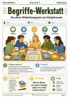 Vorschau - Spiele - Begriffe Werkstatt Spiel Klasse 5 bis 7 Schuljahresende Wiederholung - Deckblatt
