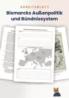 Vorschau - Arbeitsblätter - Arbeitsblatt + Quelle: Bismarcks Außenpolitik & Bündnissystem - Deckblatt