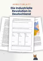Vorschau - Arbeitsblätter - Arbeitsblatt + Quelle: Die Industrielle Revolution in Deutschland - Deckblatt